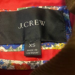 NWOT JCrew Barn Jacket Liberty Floral Print sz xs. Red color of the season!